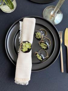 Marbled Resin Dinner Napkin Ring Resin Pearl Finish Napkin Ring - Product Image 1