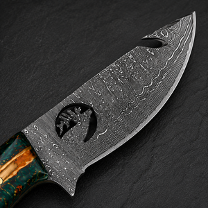 Cuchillo de caza de nueva llegada en oferta con mango de piña, cuchillos de caza para exteriores con hoja de acero de Damasco cortada con alambre - Product Image 2