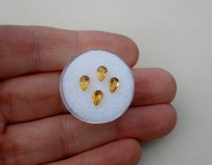 Pérolles de citrine naturelle 4x6mm certifiées par un tiers pour la fabrication de bijoux verts - Product Image 2