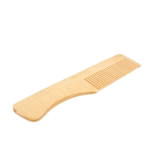 Peigne en bois naturel artisanal pour démêler les cheveux, écologique, avec logo personnalisé, poignée en bois - Product Image 2