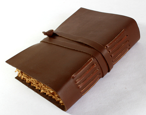 Carnet en cuir vintage personnalisé, bords naturels, pages vierges non lignées, cadeau idéal pour hommes, femmes, étudiants, carnet promotionnel - Product Image 6