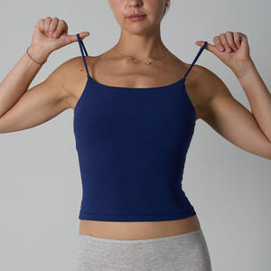 Camiseta Deportiva Corta sin Mangas para Mujer con Sujetador Incorporado, Tejido Elástico Transpirable para Yoga, Gimnasio y Fitness - Product Image 3