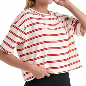 Camiseta de Algodón con Bordado Personalizado para Mujer, Estilo Crop Top, Vintage, Casual, Streetwear, a la Moda - Product Image 2
