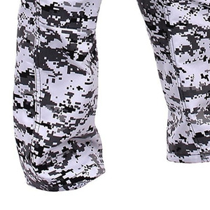 Pantalon cargo camouflage numérique pour homme, coupe droite, plusieurs poches, séchage rapide, polyester, style vêtement de travail, taille haute, fermeture éclair - Product Image 5