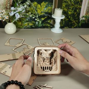 Kit Puzzle 3D in Legno a Forma di Castello con Design in Compensato, Luce Notturna Creativa, Decorazione da Scrivania, Regalo per Donne - Product Image 6