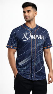 Maillot de baseball court élégant et respirant grande taille avec finition par sublimation de qualité supérieure pour le sport et le style de vie (100 % coton) - Product Image 3
