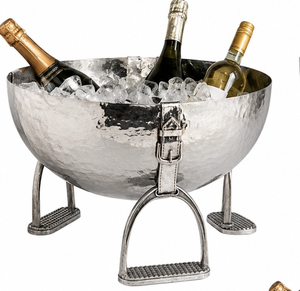 Seau à glace isotherme en métal de qualité supérieure en forme de mors de cheval, refroidisseur de bouteilles équestre, article de bar de table, support de service pour fêtes, maison et restaurant, 5L - Product Image 6