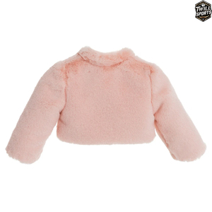 Veste en fausse fourrure rose pour enfants personnalisable, chaude et confortable, manteau en fourrure d'hiver pour filles - Product Image 3