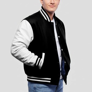 Chaqueta Bomber Personalizada para Hombre, Estilo Béisbol, Impermeable, Transpirable, Resistente al Viento, con Cuello Alto de Lana, Logotipo Frontal, Corte Regular - Product Image 4