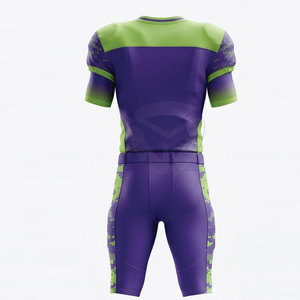 Uniforme de Fútbol Americano Personalizado, Jersey Transpirable de Manga Corta y Pantalones de Alto Rendimiento para Clubes y Academias Deportivas - Product Image 3