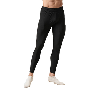 Leggings de Compresión Largos para Hombre, Negros, Cintura Elástica, Spandex, Poliéster, Algodón, Secado Rápido - Product Image 3