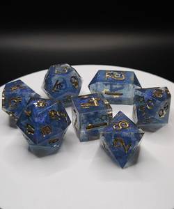 Customized High-quality D&D Multi-cut Resin <b>Dice</b> <b>Set</b> Including 7 Sharp-edged Fantasy <b>Dice</b> That Are As Dazzling As Precious Stone - Product Image 3