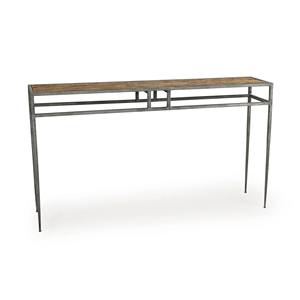 Mesa de Sofá Moderna Minimalista con Acabado Plateado Antiguo y Patas Cónicas, Mueble para Sala de Estar, Escritorio para Pasillo - Product Image 4