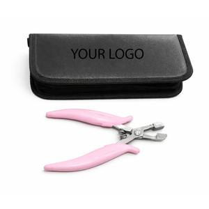 Pince professionnelle pour enlever les extensions de cheveux avec étui, usage en salon, poignée rose, prix d'usine OEM - Product Image 6