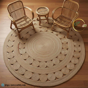 Export Quality Eco Braided Jute Rug – Premium Handmade Natural Fiber <b>Carpet</b> for Global Wholesale Buyers - Product Image 2