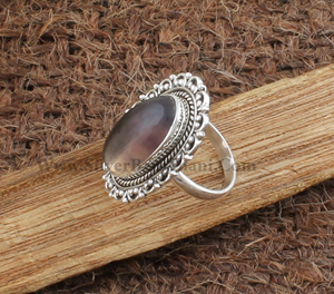 Anillo de Plata de Ley con Fluorita Natural al por Mayor, Anillo de Piedras Preciosas de Estilo Clásico Vintage, Joyería para Mujer, Regalo de Boda y Aniversario - Product Image 4