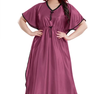 Kaftan Handmade Moroccan kaftan Dress Batwing Wide Sleeve V Neck Polyester Regular Fit Casual Evening Party <b>Flared</b> Sleep Wear - Product Image 1