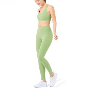 Ensemble de vêtements de yoga pour femmes, soutien-gorge de sport, leggings, deux pièces, vêtements de sport, entraînement, gym - Product Image 3