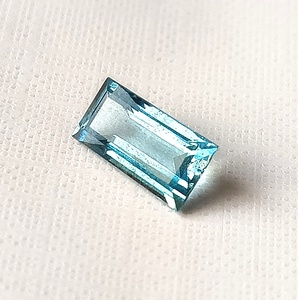 Piedra Preciosa Suelta de Aguamarina Natural, Corte Esmeralda Rectangular, para Joyería, 1.55 Quilates, Azul - Product Image 2