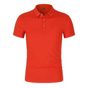 Chemise pour homme en piqué 100% coton jaune, manches courtes, unie, décontractée, respirante, tricotée, 220g, coupe classique - Product Image 4