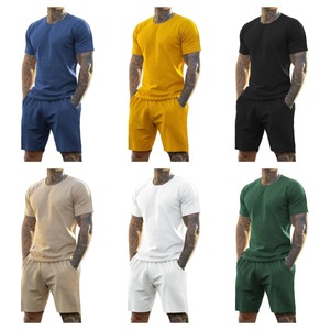 2026 NEW Custom Tracksuit High Quality Gym Sportswear Joggers 2 Piece Embroidery Custom Logo Sports Short <b>Sets</b> for Men - Product Image 6