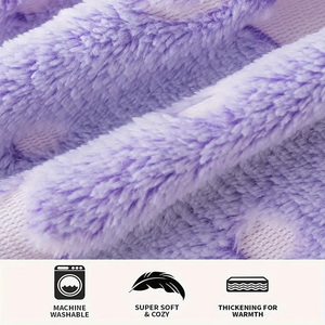 Couverture polaire à capuche longue et enveloppante, motif sans fin, écologique, chauffante, anti-boulochage, douce et confortable, style coréen - Product Image 4