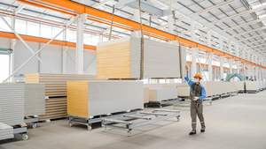 Panneau sandwich PIR haute densité 75 mm pour toiture, matériau écologique et économe en énergie pour la construction de salles blanches et de chambres froides, adapté à l'adaptation EL - Product Image 2