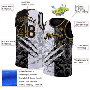 Sublimation personnalisée de différents styles de maillots de basket-ball pour hommes, vente en gros, impression de nom et de numéro, maillots personnalisés - Product Image 5