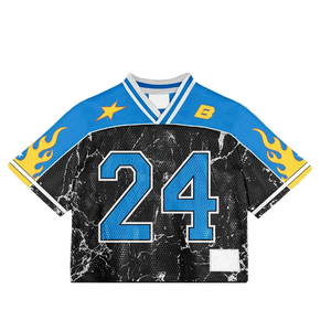 T-shirt de sport vintage à séchage rapide en maille imprimée, coupe ample, pour homme, style baseball, basketball, football, impression numérique - Product Image 6