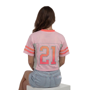 เสื้อฟุตบอลตาข่ายแขนสั้นสำหรับผู้หญิง ชุดกีฬา เสื้อเจอร์ซีย์คอวี เสื้อฟุตบอลผู้หญิง - Product Image 2