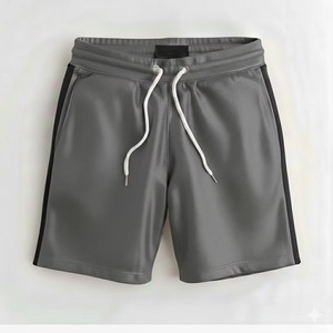 Shorts pour hommes en coton tricoté, vente en gros OEM, logo personnalisé, broderie, motif respirant, confortables, décontractés, pour l'été - Product Image 6