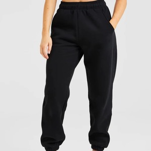 Pantalon de jogging taille haute pour femme en mélange polyester/coton, décontracté, pour l'entraînement et le sport, personnalisation OEM, vente en gros usine - Product Image 1