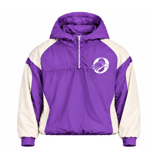 Veste coupe-vent légère à capuche pour homme, couleur unie violette, avec fermeture éclair quart de tour, idéale pour l'entraînement décontracté et les activités de plein air - Product Image 1