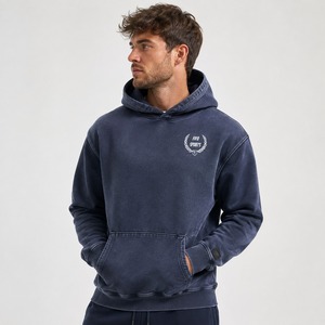Sweat à capuche délavé au soleil, design oversize, 100% coton, séchage rapide, respirant, personnalisable, moderne – L'indispensable élégant pour votre garde-robe hivernale décontractée - Product Image 1