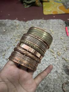 Bracelet artisanal en alliage de cuivre couleur marron pour adultes, léger, écologique, de bonne qualité, Radhe Enterprises - Product Image 2