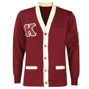 Crea tu Propio Cárdigan de Punto con Cuello en V de Alta Calidad Personalizado con el Logotipo de tu Hermandad/Fraternidad/Escuela/Universidad - Product Image 1