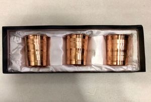 Corporate Gift Copper Glass Tumbler Premium Ayurvedic Drinking Water Cup Metal <b>Drinkware</b> Export Supplier - Product Image 3