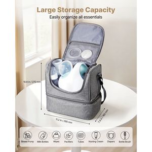 Borsa Portatile per Accessori Tiralatte con Pacchetto Ghiaccio, Compatibile con S1/S2 per Allattamento e Conservazione del Latte - Product Image 4