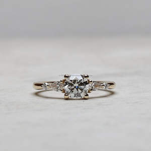 IGI/GIA Lab Grown Cut Diamond Vintage 14K Boda amarilla/Compromiso Anillo unisex en oro blanco fino Anillo de aniversario digno de fiesta - Product Image 1