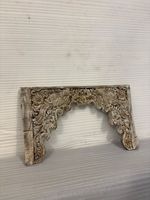 Panneau d'arche en bois sculpté à la main antique |   Porte indienne vintage, style moghol, décoration murale, cadre architectural pour la décoration de la maison