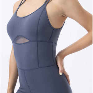 Conjunto Deportivo de Yoga de Color Sólido, Sujetador Deportivo Halter, Leggings Suaves Sin Costuras, Conjuntos de Entrenamiento para Mujer, Conjuntos de Gimnasio y Fitness - Product Image 6