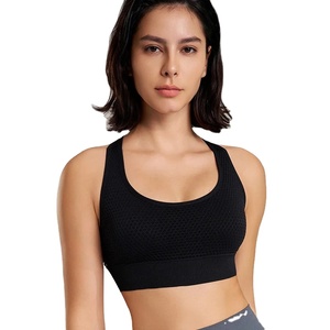 Sujetador deportivo de realce sin costuras y transpirable para mujer, Reversible, acolchado extraíble para correr y gimnasio, estilo Simple - Product Image 4