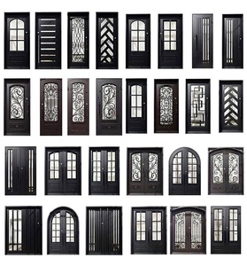 Royal Luxury Rust-resistant Wrought Iron Entrance Door Decorative Glass Inserts Easy Assembly for Outdoor Use Modern Design - Product Image 6