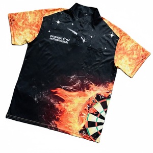 Camisetas Polo de Dardos con Diseño de Moda, Sublimadas, de Poliéster Estampado, con Cierre - Product Image 1