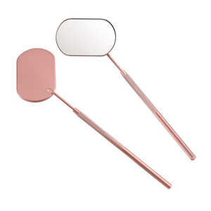 45 Degree Viewing Angle HD Clear Reflective Lash Extension <b>Mirrors</b> Medical Steel Smooth Anti-Slip Handle Eyelash <b>Mirrors</b> - Product Image 5