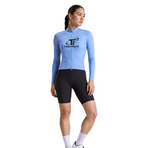 Maillot de Ciclismo de Manga Larga Azul Claro para Mujer, con Cierre Completo, de Alto Rendimiento para Bicicleta de Carretera - Product Image 5