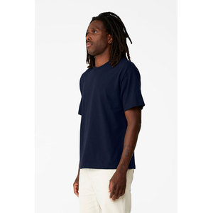 <b>Men's</b> <b>Navy</b> <b>Blue</b> Regular Fit Cotton T-<b>Shirt</b> O-Neck Short Sleeve Solid Color Casual Style Jersey Knit - Product Image 2