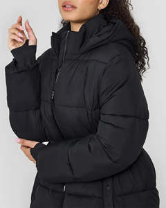 <b>Lightweight</b> breathable quilted puffer <b>jacket</b> <b>women</b> winter outerwear warm long sleeve <b>hooded</b> design - Product Image 5