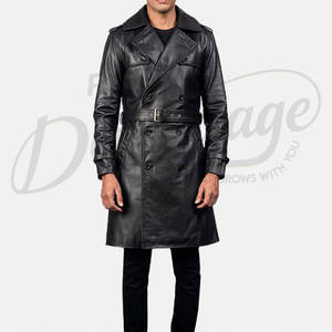 Veste en cuir véritable noire de qualité supérieure pour homme avec capuche amovible - Coupe ajustée en peau de mouton véritable, vêtement d'extérieur décontracté multi-poches - Product Image 3