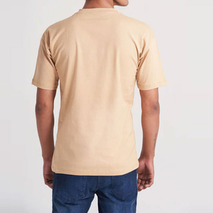 Camiseta de Manga Corta Beige para Hombre, Cuello Redondo, Estilo Casual Holgado, 100% Algodón Jersey, Ecológica y Transpirable - Product Image 2